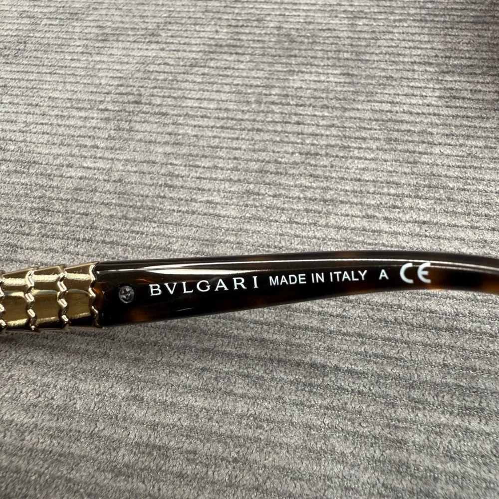 Bvlgari 8155 Serpenti Sunglasses Tortoise Shell Gold Enamel‎ Cat Eye 504/13 57mm